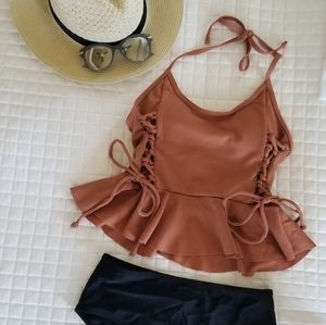 Shein 2 piece peplum tankini